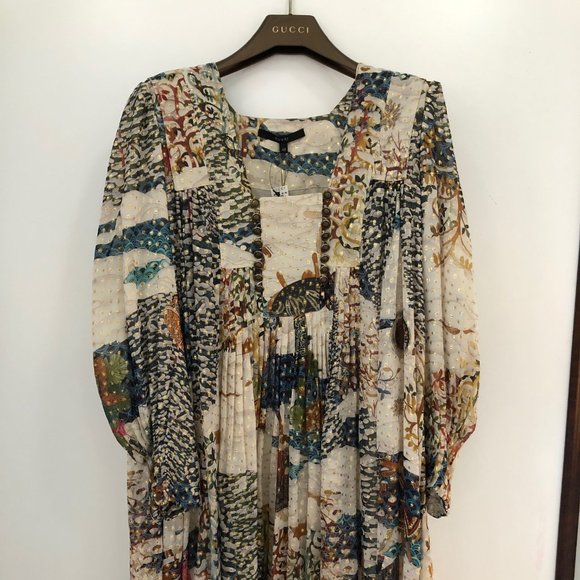 Gucci Forest Print Silk Chiffon Dress - Picture 5 of 8